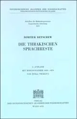 Die thrakischen Sprachreste