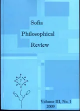 Sofia Philosophical Review, 2009/ Volume III, No.1