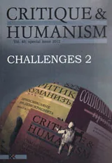 Критика и хуманизъм / Critique & Humanism vol.40/2012(special issue)