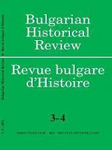 Bulgarian Historical Review 2011/ issue 3-4