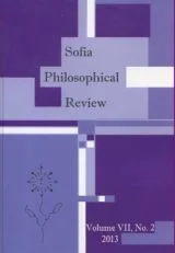 Sofia Philosophical Review, 2013 / Volume VII, No.2
