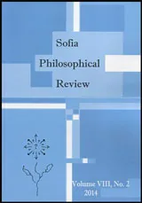 Sofia Philosophical Review, 2014 / Volume VIII, No.2