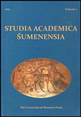Studia Academica Sumenensia - 2015 / Volume II