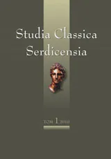 Studia Classica Serdicensia 2010 - Том 1
