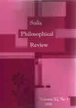 Sofia Philosophical Review, vol. XI, №1, 2018