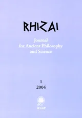 Journal for Ancient Philosophy and Science 1/2004